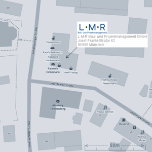 Anfahrt zur L⋅M⋅R Bau- und Projektmanagement GmbH